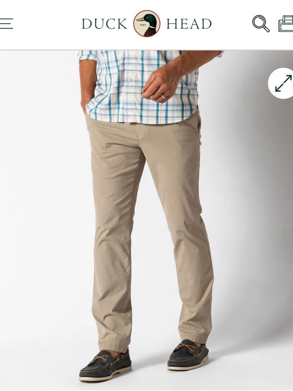 Duck Head Men's Harbor Performance Chinos size 36x32